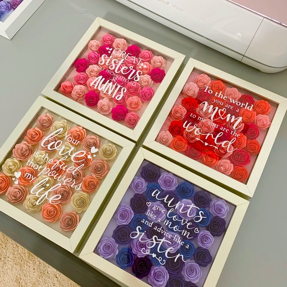 Custom Made Shadow Box Filled w/ Roses. - Picture 1 of 11